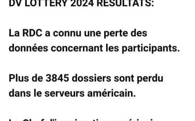 Les dossiers congolais de la loterie aux visas américains n’ont pas été perdus