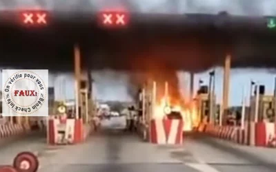 Le pont péage en feu dans cette vidéo n’est pas celui d’Ekpè au Bénin