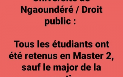 Un major de promotion non sélectionné en Master 2