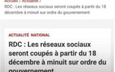 Élections en RDC : le gouvernement dément avoir annoncé une coupure des réseaux sociaux