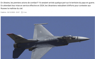 Non, aucun avion de combat F-16 n’a été livré à l’Ukraine en 2023