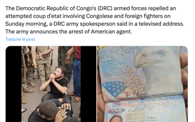 Tentative de coup d’État en RDC : aucune preuve de l’implication de la CIA, l’armée congolaise a parlé des « Congolais et des étrangers » sans plus de précision