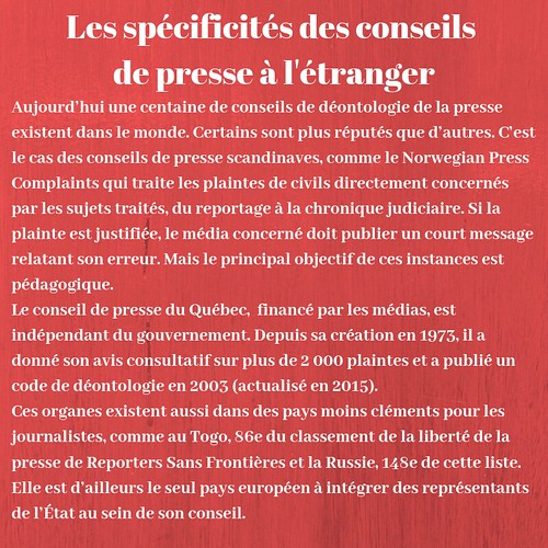 Les spécificités des conseils de presse à l'étranger