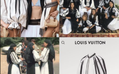 Oui, il y a des similitudes entre la chemise roumaine traditionnelle de Mărginimea Sibiului et quelques vêtements de la nouvelle collection de la marque Louis Vuitton