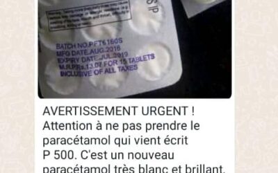 Non, le paracétamol P500 brillant ne contient pas le virus Mchupo